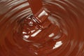 Background of black chocolate flow