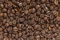 Black Roasted Coffee in Cereals. Brown color