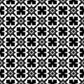 Black and white seamless repeated geometric art pattern background. Textile, books.