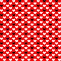Background from black and red hearts. Royalty Free Stock Photo