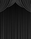 Background with black theatre curtain