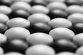 Background of black and white stones of Go game Royalty Free Stock Photo