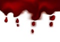 Background of blood flowing or red paint on a white wall