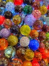 Background of blown glass ornaments Royalty Free Stock Photo