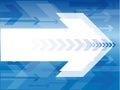A background with a blue banner with arrows.