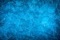 Background of blue cold winter ice. Texture of frozen surface. Frost pattern Royalty Free Stock Photo