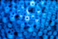 Background of blue coloured surreal and chaotic abstract light circles. Royalty Free Stock Photo