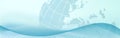 background with blue earth and abstract waves Royalty Free Stock Photo