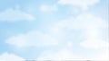 Background blue gentle gradient fluffy clouds in the sky wallpaper blurred