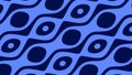 The background is blue and green.Design. Geometric shapes oscillate in the bright background and make various patterns.