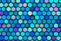 Background of blue hexagons with relief and shadows, Royalty Free Stock Photo