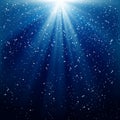 Background of blue luminous rays. Royalty Free Stock Photo