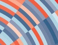 Background with blue and orange arcs. Simple vector graphics