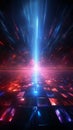 Background of blue and red shining rays at the disco Royalty Free Stock Photo