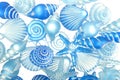 Background of blue shells Royalty Free Stock Photo