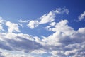 Background blue sky with gray clouds.