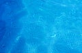 Background of a Blue Tiled Pool with Clear Cool Rippling Water Royalty Free Stock Photo