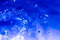 Background of blue water drops splash Royalty Free Stock Photo