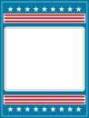 American flag symbols patriotic border. Royalty Free Stock Photo