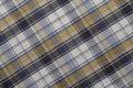 Blue and Yellow Plaid. Royalty Free Stock Photo