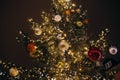 background blur christmas street colored illumination garland Royalty Free Stock Photo