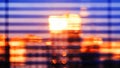 Background, blur, out of focus, bokeh. The soft sunlight of the setting sun is reflected in the Windows of city houses. View from Royalty Free Stock Photo