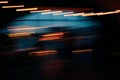 background blur street lights and garlands Royalty Free Stock Photo