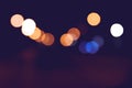 Background blurred bokeh. Lights Ceremonies. Light the lights at night In celebrations Royalty Free Stock Photo