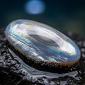 Background is blurred, emphasizing the bubble s shimmer and reflective Royalty Free Stock Photo