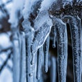 Background is blurred, emphasizing the sharpness and detail of the ice forma Royalty Free Stock Photo