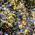 Background with blurred warm glowing Christmas lights Royalty Free Stock Photo