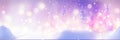 Background with bokeh and snowfal. AI Royalty Free Stock Photo