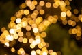 Background bokeh of sparkling golden party lights Royalty Free Stock Photo