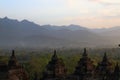 Borobudur temple stupa row in Yogyakarta, Java, Indonesia. Royalty Free Stock Photo