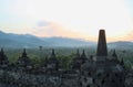 Borobudur temple stupa row in Yogyakarta, Java, Indonesia. Royalty Free Stock Photo