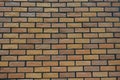 Background - brick veneer wall with stretcher bond in shades of brown Royalty Free Stock Photo