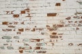 Brick wall painted with white paint Royalty Free Stock Photo