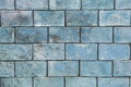 Background brick wall texture of light blue blue large blocks Royalty Free Stock Photo