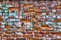 Background of brick  wall texture -orange bricks single Royalty Free Stock Photo