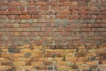 Background of brick wall texture. Old grunge outdoor orange stone texture, english brick wall Royalty Free Stock Photo