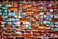 Background of brick  wall texture -orange bricks single Royalty Free Stock Photo