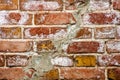 Background of brick wall texture. Red brick wall closeup background Royalty Free Stock Photo