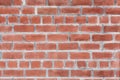 Background of brick wall texture, red colored Royalty Free Stock Photo