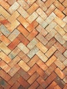 Pattern on the wall with before the orange bricks. Royalty Free Stock Photo