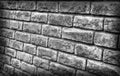 Background from the brickwork in black and white tones