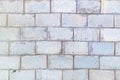 Background with brickwork texture. Light gray wall lined with large bricks. Royalty Free Stock Photo