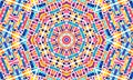 Background with bright colorful shapes, abstract concentric pattern