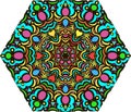 background with bright mandala pattern with jewels