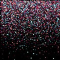 Background from bright multi-colored confetti. Festive confetti. Joyful confetti on a black background. Bright colorful