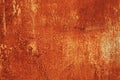 Bright red-orange iron sheet. Rust compound is an iron oxide Royalty Free Stock Photo